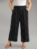 Polka Dot Striped Ties Wide Leg Pants sold by Bloomchic