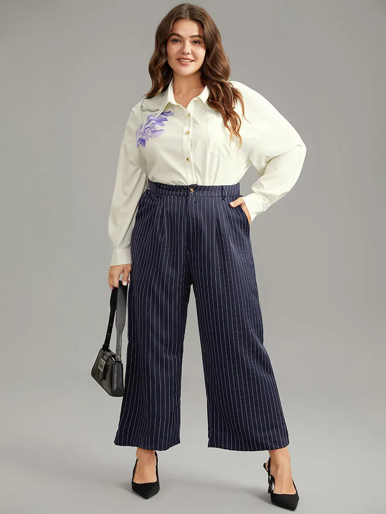 Shirt Collar Floral Print Patched Pocket Blouse sold by Bloomchic product image thumbnail 4