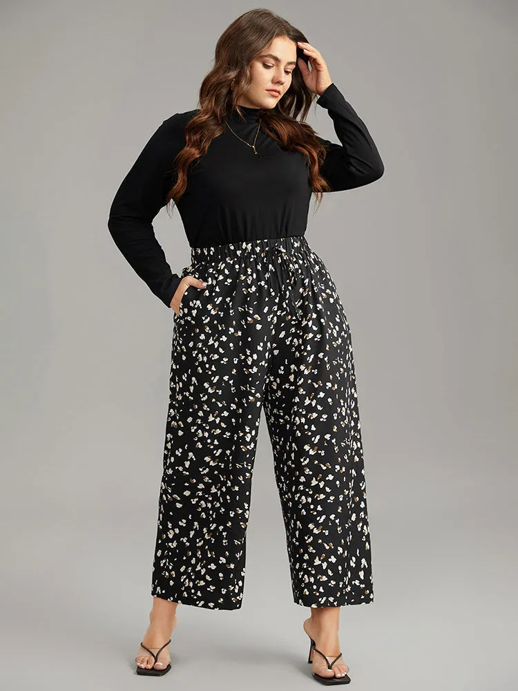 Ditsy Floral Elastic Waist Ties Pants sold by Bloomchic product image thumbnail 4