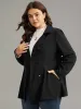 Lapel Collar Double Breasted Blazer sold by Bloomchic
