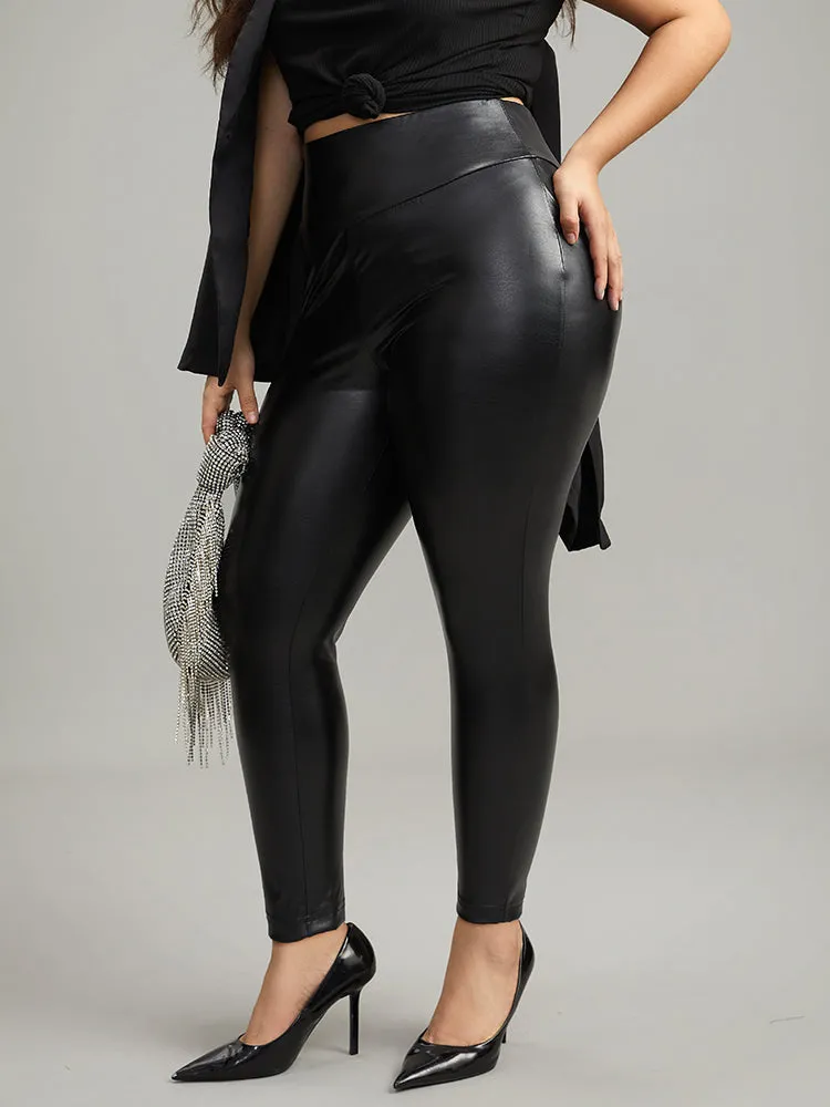 PU Wideband Waist Skinny Leggings sold by Bloomchic product image thumbnail 2