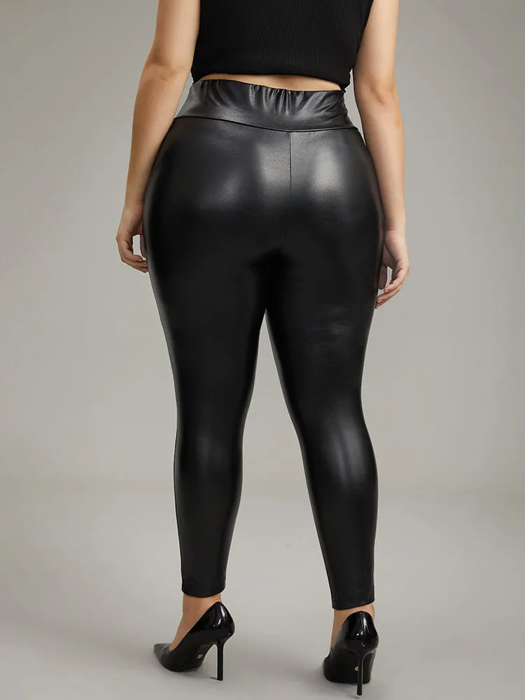 PU Wideband Waist Skinny Leggings sold by Bloomchic product image thumbnail 3