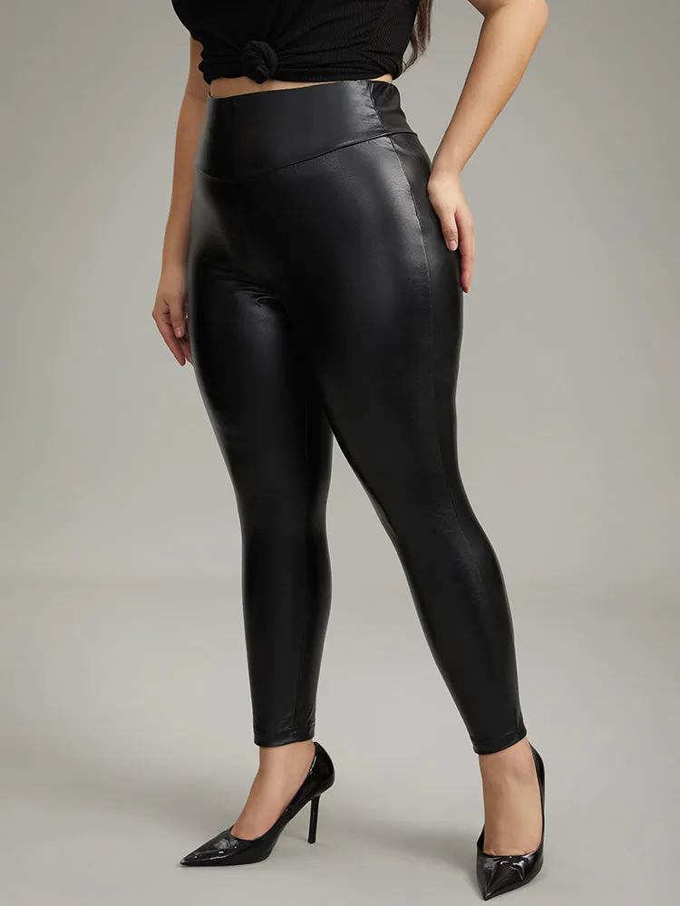 PU Wideband Waist Skinny Leggings sold by Bloomchic product image thumbnail 4