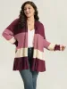 Supersoft Essentials Colorblock Contrast Cardigan sold by Bloomchic