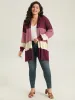 Supersoft Essentials Colorblock Contrast Cardigan sold by Bloomchic