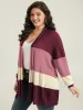 Supersoft Essentials Colorblock Contrast Cardigan sold by Bloomchic