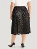 Flocking Water Ripple Elastic Waist Midi Skirt sold by Bloomchic