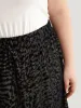 Flocking Water Ripple Elastic Waist Midi Skirt sold by Bloomchic
