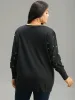 Supersoft Essentials Solid Pearl Beaded Elastic Cuffs Pullover sold by Bloomchic