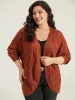 Geometric Hollow Out Open Front Cardigan sold by Bloomchic
