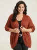 Geometric Hollow Out Open Front Cardigan sold by Bloomchic