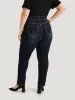 Contrast Trim Stitch Dark Wash Jeans sold by Bloomchic