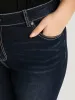 Contrast Trim Stitch Dark Wash Jeans sold by Bloomchic