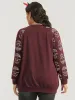 Halloween Skull Print Crew Neck Raglan Sleeve Sweatshirt sold by Bloomchic