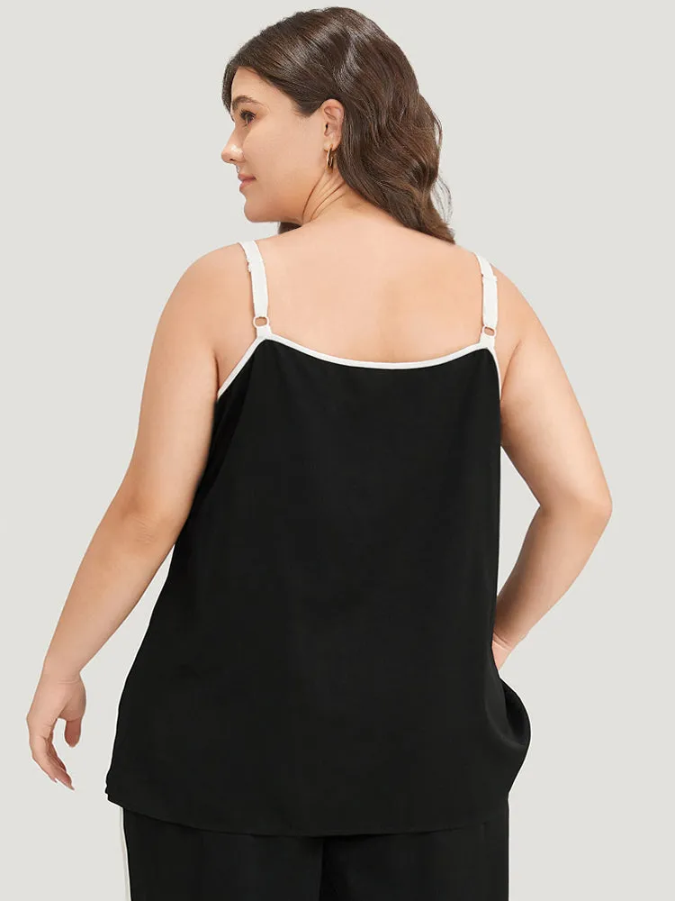 Contrast Adjustable Straps Cami Woven Top sold by Bloomchic product image thumbnail 4