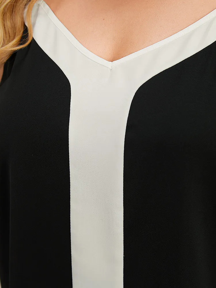 Contrast Adjustable Straps Cami Woven Top sold by Bloomchic product image thumbnail 5