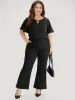 Plain Ruffle Sleeve Cut Out Blouse sold by Bloomchic