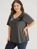 Supersoft Essentials Floral V Neck Short Sleeve T-shirt sold by Bloomchic