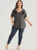 Supersoft Essentials Floral V Neck Short Sleeve T-shirt sold by Bloomchic