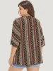 Boho Print Open Front Half Sleeve Kimono sold by Bloomchic
