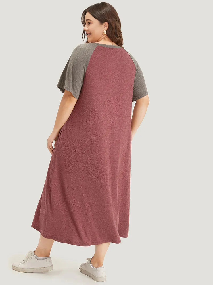 Supersoft Essentials Heart Print Round Neck Raglan Sleeve Dress sold by Bloomchic product image thumbnail 4