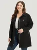 Solid Belted Button Detail Zipper Pocket Coat sold by Bloomchic