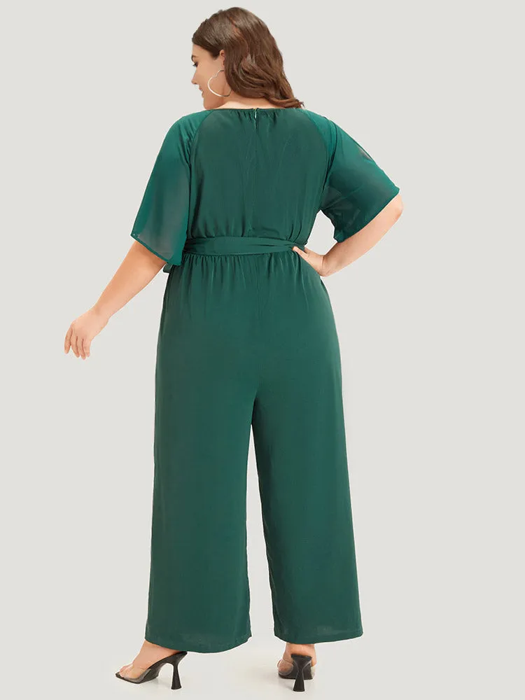 Solid Belted Pocket Cut Out Zipper Jumpsuit sold by Bloomchic product image thumbnail 5