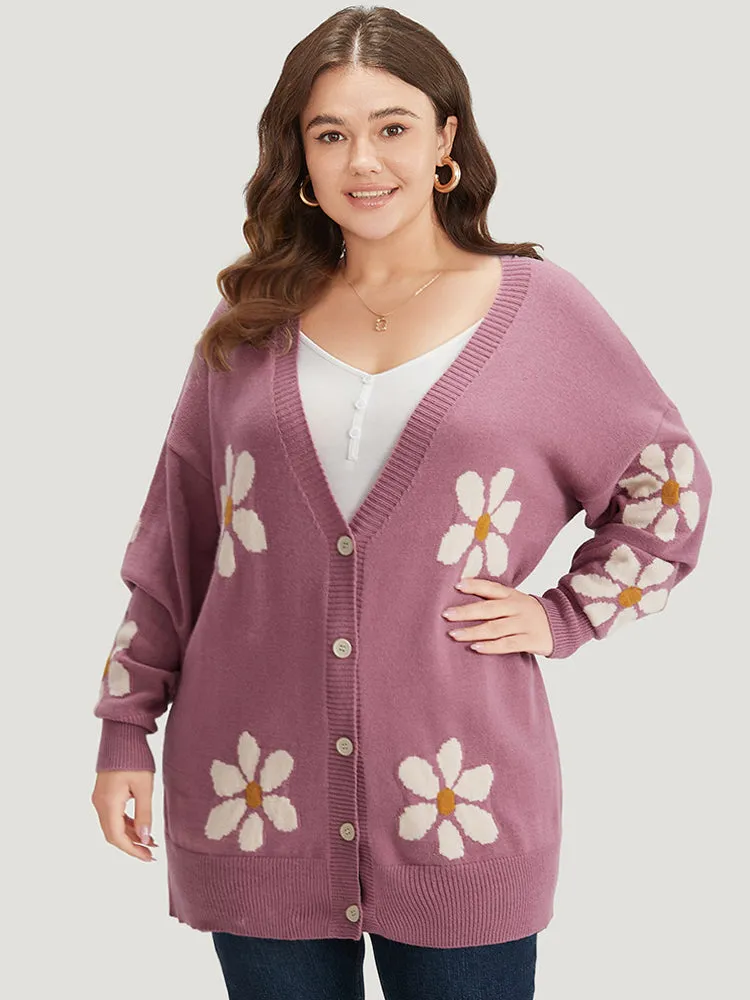 Supersoft Essentials Floral Button Fly Cardigan sold by Bloomchic
