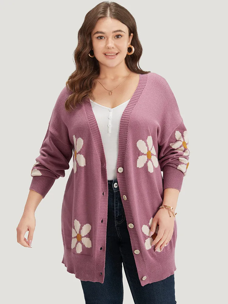 Supersoft Essentials Floral Button Fly Cardigan sold by Bloomchic product image thumbnail 4