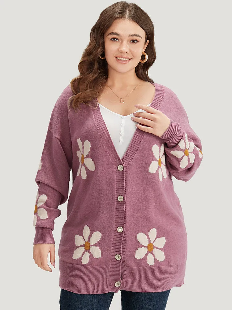 Supersoft Essentials Floral Button Fly Cardigan sold by Bloomchic product image thumbnail 3