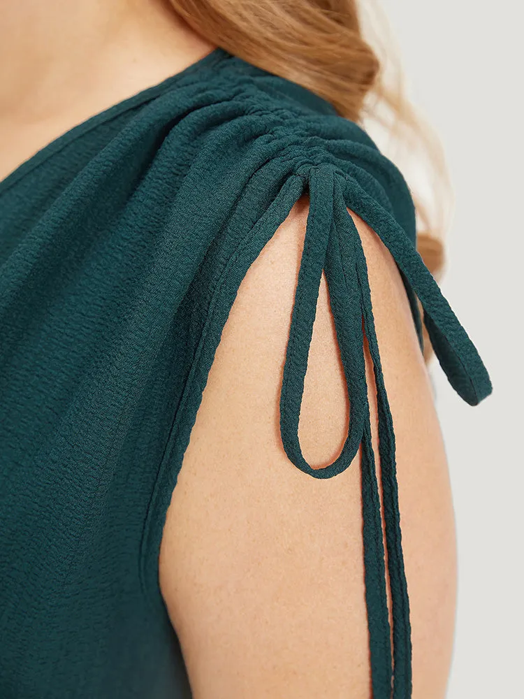 Plain Pocket Drawstring Surplice Neck Tank Jumpsuit sold by Bloomchic product image thumbnail 5