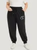 Plain Heart Embroidered Drawstring Pocket Sweatpants sold by Bloomchic