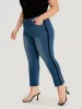 Glitter Patchwork High Rise Very Stretchy Jeans sold by Bloomchic
