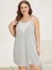 Guipure Lace Pocket Adjustable Straps Sleep Cami Dress sold by Bloomchic