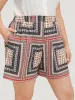 Moroccan Print Pocket Elastic Waist Shorts sold by Bloomchic
