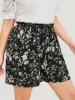 Floral Knot Shirred Pocket Paperbag Waist Shorts sold by Bloomchic