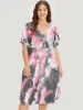 Tie Dye Pocket V Neck Dolman Sleeve Dress sold by Bloomchic