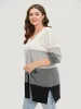 Supersoft Essentials Colorblock Contrast Pocket Split Side Cardigan sold by Bloomchic