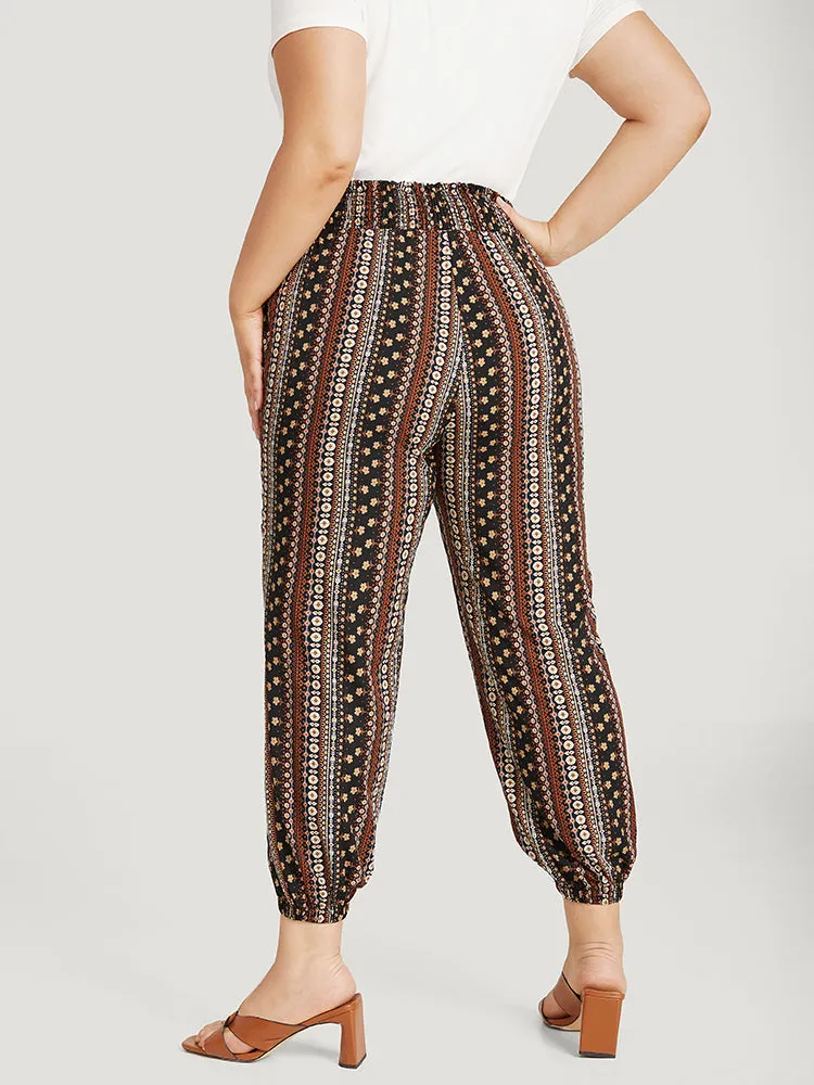 Bandana Print Pocket Shirred Ties Pants sold by Bloomchic product image thumbnail 5