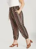 Bandana Print Pocket Shirred Ties Pants sold by Bloomchic
