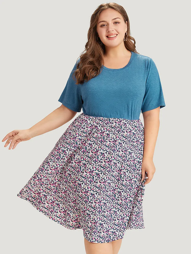 Supersoft Essentials Ditsy Floral Patchwork Pocket Flutter Hem Dress sold by Bloomchic product image thumbnail 4