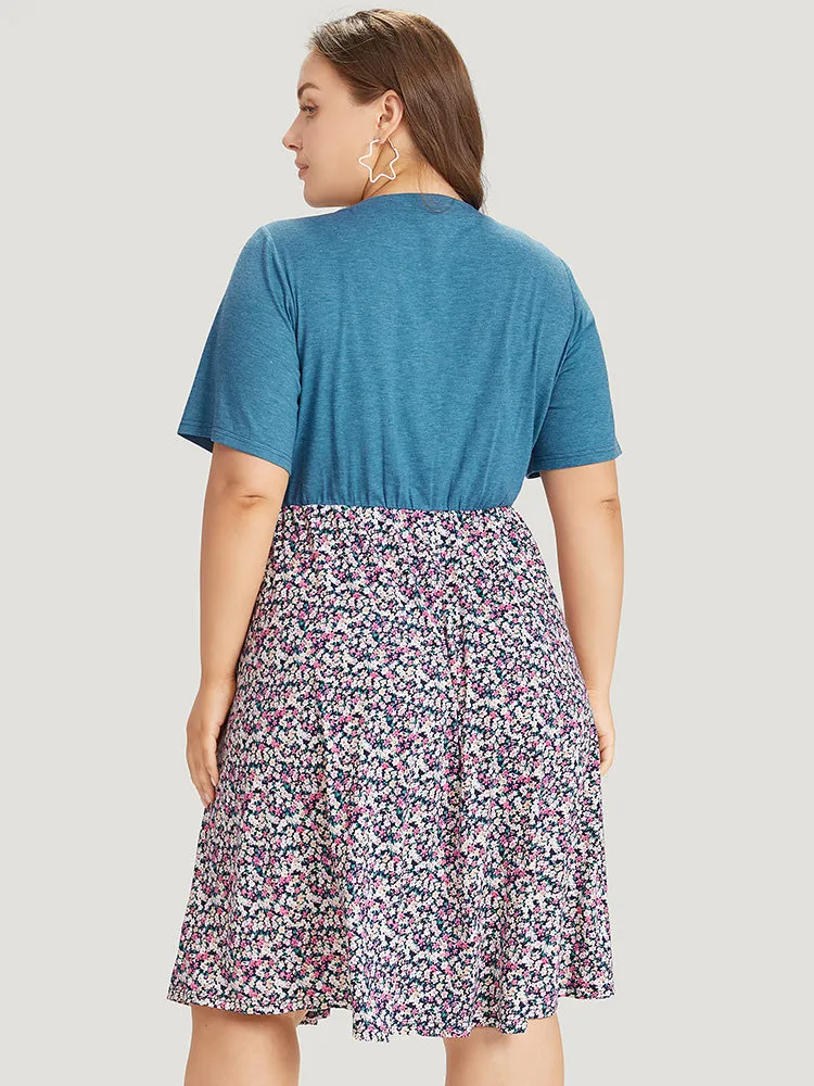 Supersoft Essentials Ditsy Floral Patchwork Pocket Flutter Hem Dress sold by Bloomchic product image thumbnail 2