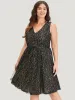 Leopard Glitter Pocket Mesh Ribbon Tank Dress sold by Bloomchic