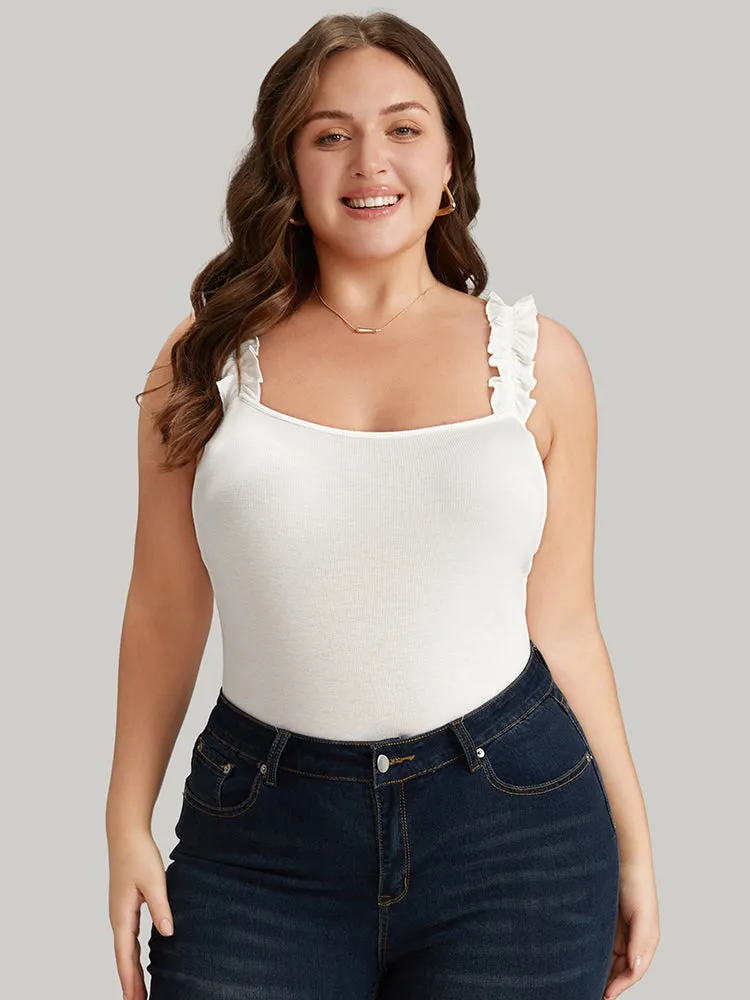 Supersoft Essentials Plain Frill Trim Cami Bodysuit sold by Bloomchic product image thumbnail 3