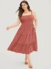 Solid Textured Pocket Flutter Tiered Cami Dress sold by Bloomchic