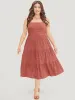 Solid Textured Pocket Flutter Tiered Cami Dress sold by Bloomchic