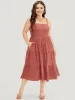 Solid Textured Pocket Flutter Tiered Cami Dress sold by Bloomchic