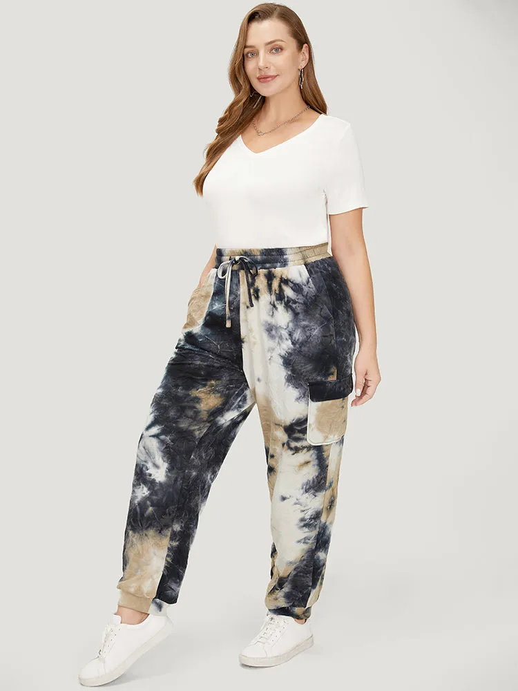 Tie Dye Flap Pocket Drawstring Pants sold by Bloomchic product image thumbnail 3