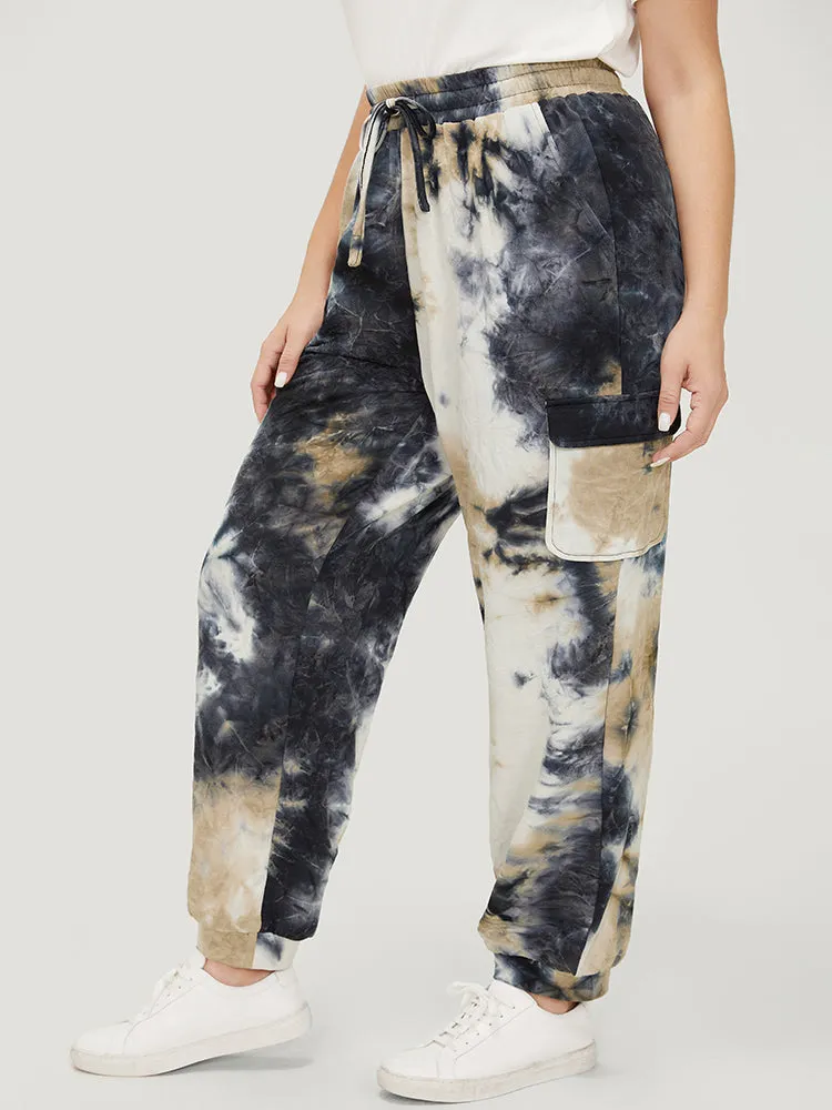Tie Dye Flap Pocket Drawstring Pants sold by Bloomchic product image thumbnail 4