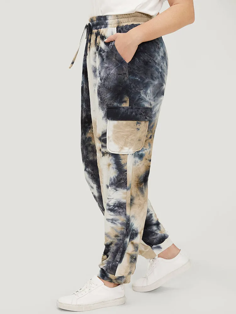 Tie Dye Flap Pocket Drawstring Pants sold by Bloomchic product image thumbnail 5